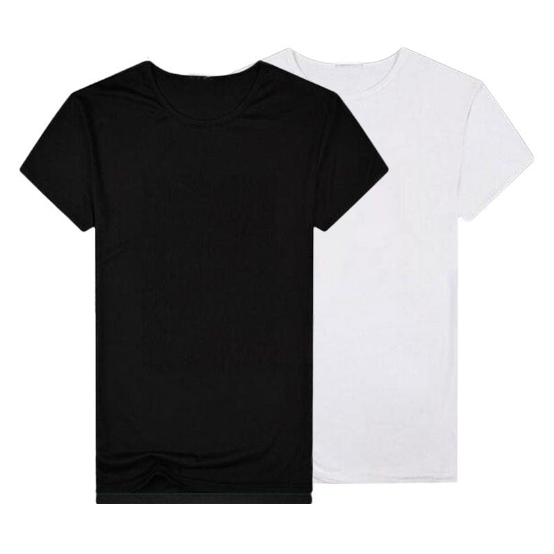 Men's Singlet Men's Cotton Vest Old Short-Sleeved T-Shirt